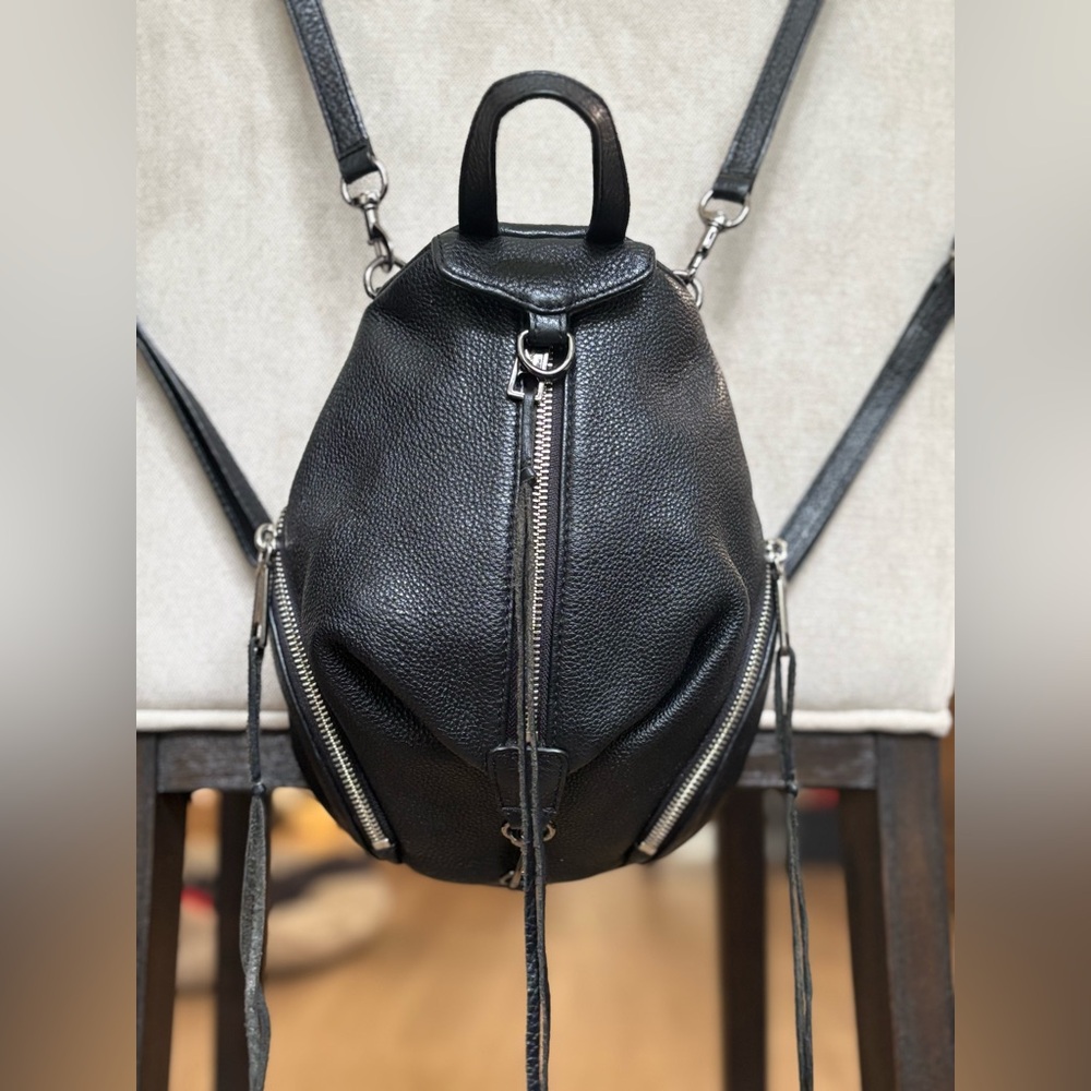 Rebecca Minkoff Julian Convertible Leather Mini Backpack with Tassles